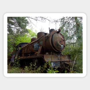 Abandoned steam loco in Greece Sticker